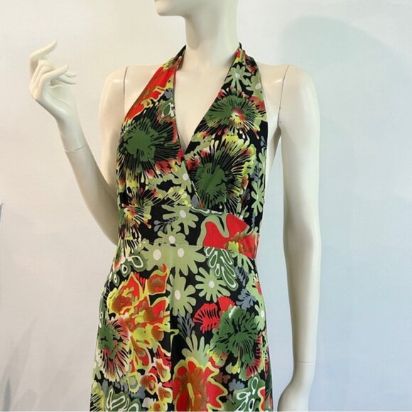 Vintage Early 90s Halter Maxi Summer Dress - Picture 2 of 12